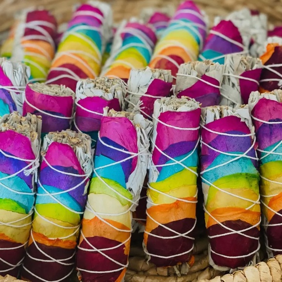 Rainbow Wrapped White Sage Smudge Stick from
California - Picture 7 of 7